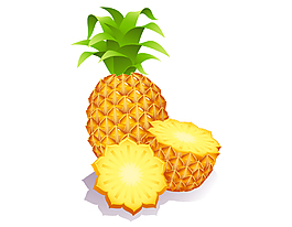矢量菠蘿元素