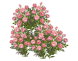清新唯美粉色花朵元素