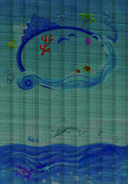 親子游海洋世界海報(bào)背景