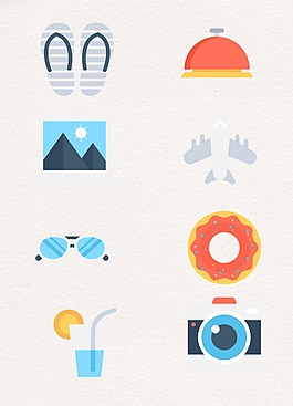 夏日度假主題圖案設計