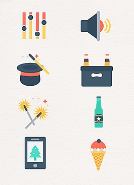 帽子煙花冰淇淋設(shè)計圖案