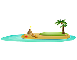 安靜的海灘一角