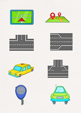 道路汽车运输设计图案