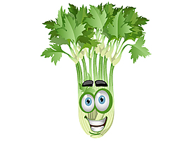 卡通绿色蔬菜芹菜