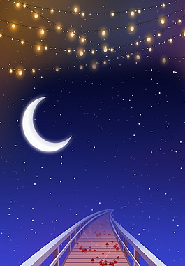 星光點綴仲夏之夜背景素材