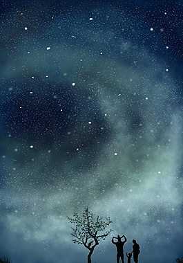 天空旋渦仲夏之夜背景素材