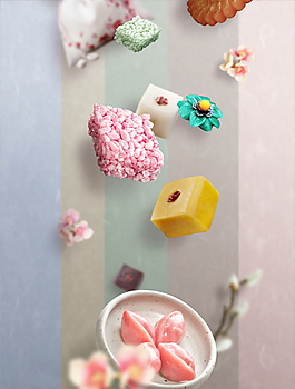 美味3D立体糖果色点海报背景素材