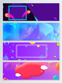 紫色時尚夏季上新banner背景