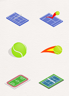 矢量网球体育比赛设计元素