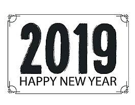 卡通黑色2019新年元素