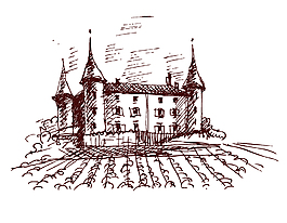 卡通线条手绘城堡元素
