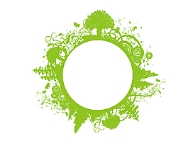 绿色保护环境树木元素