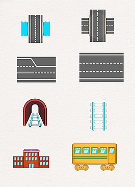道路铁路运输设计图案