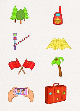 夏日旅行設計圖案