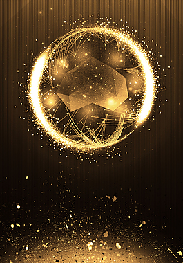 世界杯足球黑金大气创意海报背景