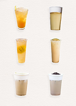 杯裝淺色夏日飲品奶茶產品實物