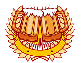 矢量卡通啤酒屋圖標