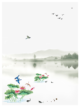 水墨中國風(fēng)海報背景