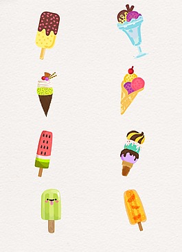 水果夏日冰淇淋设计