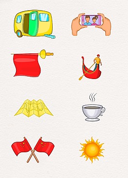 現(xiàn)代旅行主題設(shè)計圖案
