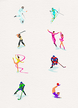 8款奥运会体育运动员人物设计
