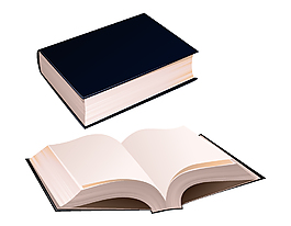 卡通簡約厚重書籍元素