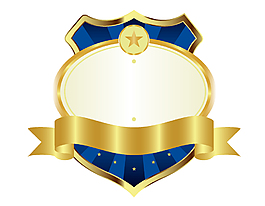 矢量金色丝带元素