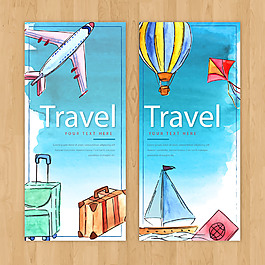 旅游业广告设计矢量素材