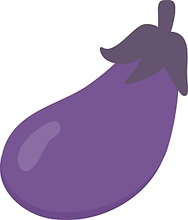 紫色茄子日系矢量素材