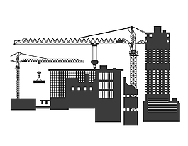 正在施工的楼房矢量元素