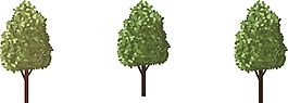 绿色松树矢量素材