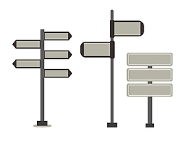 各种指示牌矢量素材