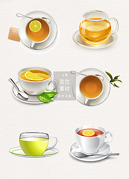 简约柠檬茶叶茶壶素材