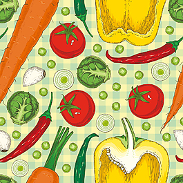 卡通手绘蔬菜背景