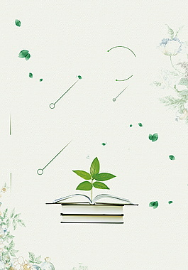 書本上的樹枝閱讀背景素材