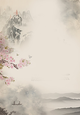 中國(guó)風(fēng)水墨山水畫(huà)背景