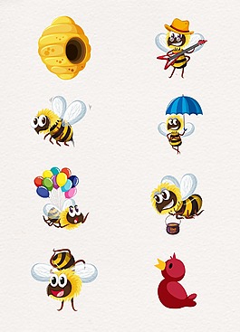 呆萌可爱创意蜜蜂