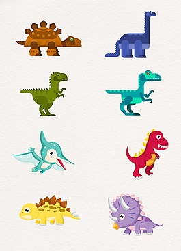 精致創(chuàng)意花紋恐龍設(shè)計