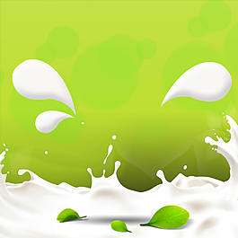 綠色牛奶主圖背景