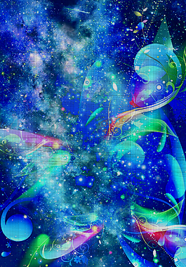 蓝色星空炫酷背景