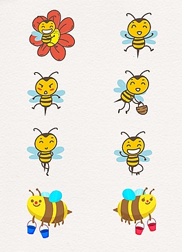 呆萌可爱设计小蜜蜂
