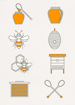 蜜罐蜂蜜元素设计