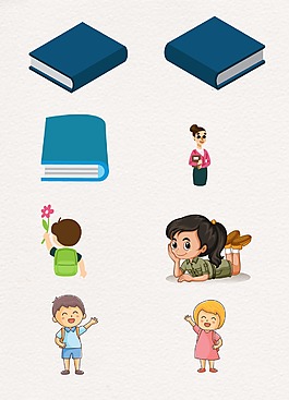書(shū)本人物孩子設(shè)計(jì)圖案