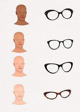 人物面部眼镜设计