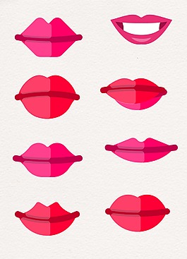 粉红色卡通嘴唇设计