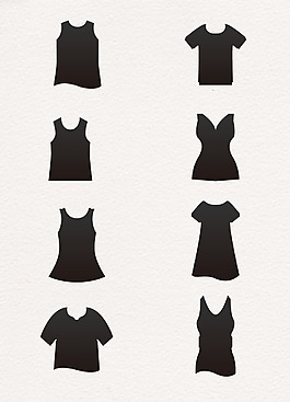 黑色女性服裝剪影