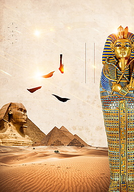 北非埃及沙漠广告背景