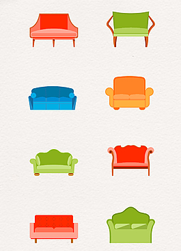 彩色时尚实用家居沙发设计
