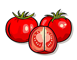 卡通西红柿矢量图