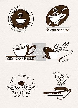 精美的咖啡色咖啡标志素材